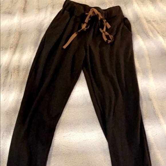 black joggers with animal print drawstring size small - Picture 5 of 7